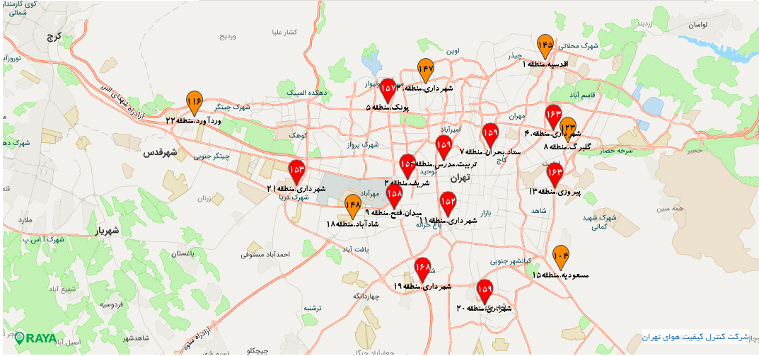 عکس | کجای تهران از همه جا آلوده‌تر است ؟