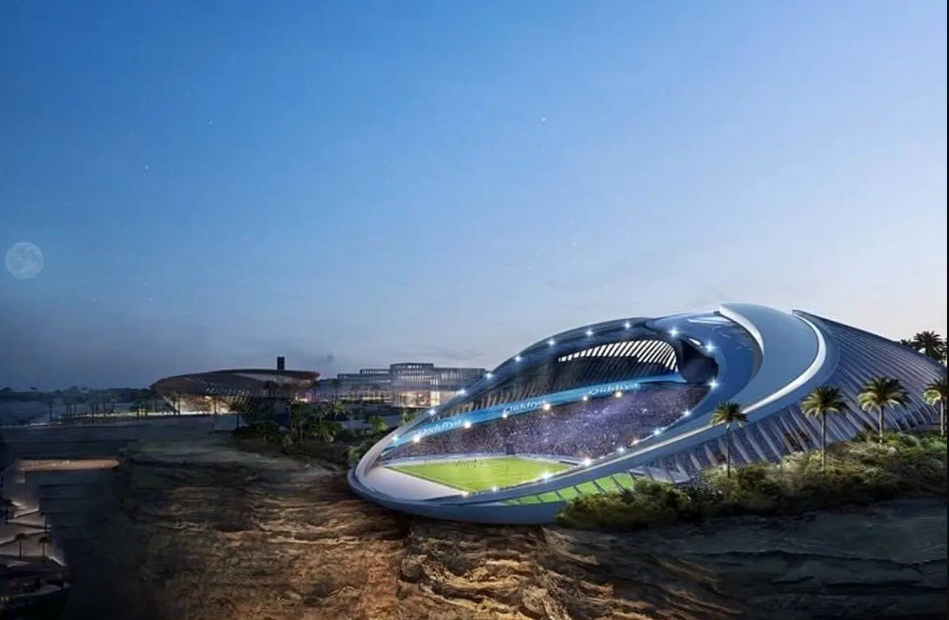 عکس | طراحی استادیومی عجیب و مجهز در عربستان برای جام جهانی ۲۰۳۴