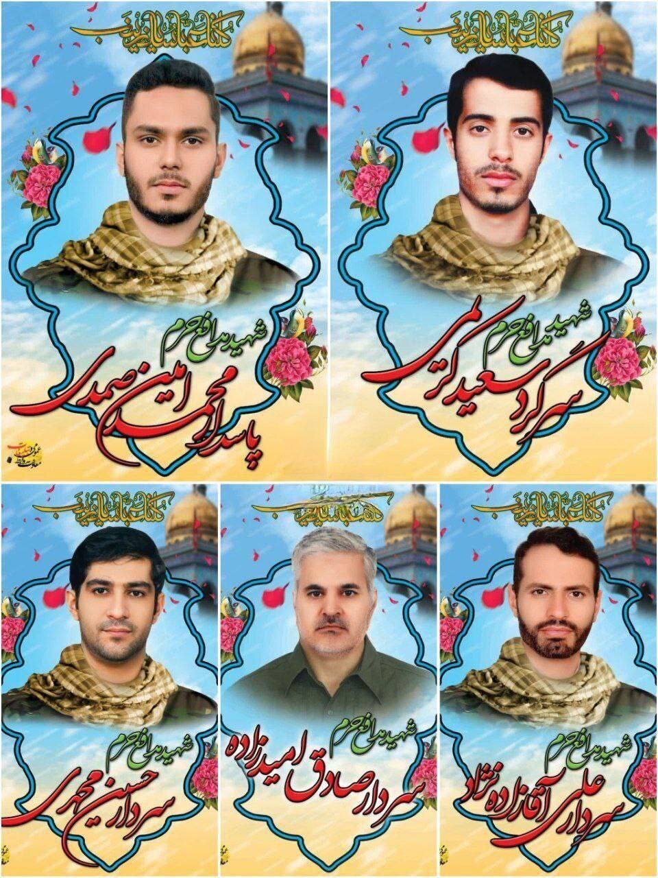 تصاویر ۵ مستشار سپاه که در حمله اسرائیل به شهادت رسیدند