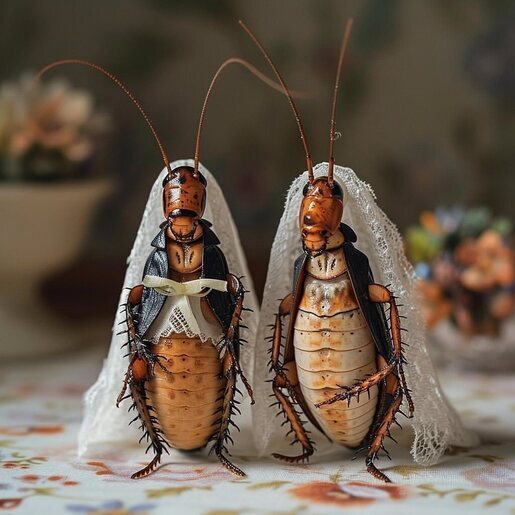 عکس | عروسی خانم و آقای سوسک !