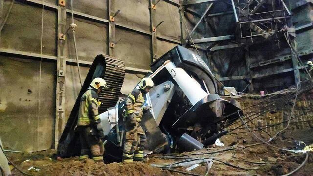 فوت یک نفر در حادثه سقوط جرثقیل