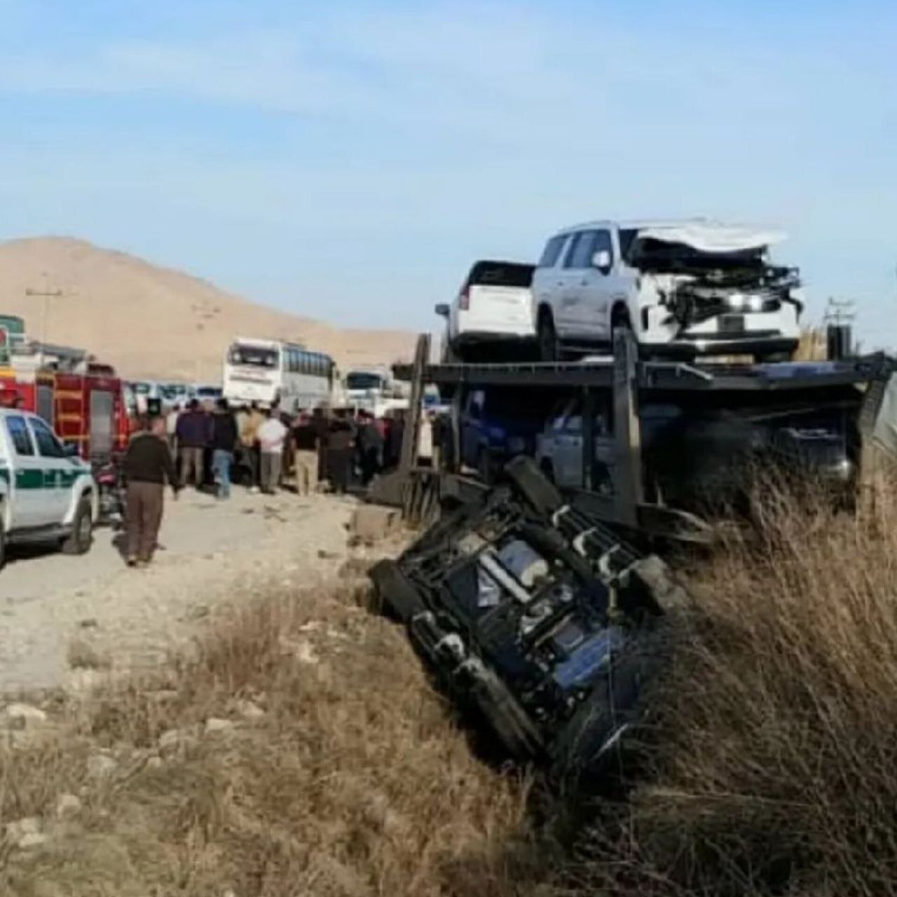 ۴ کشته در تصادف پراید با تریلی در جاده نقده - مهاباد