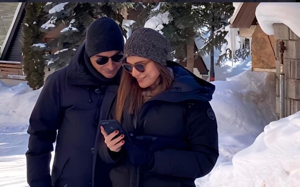 عکس | روز برفی و زیبای همایون شجریان و سحر دولتشاهی