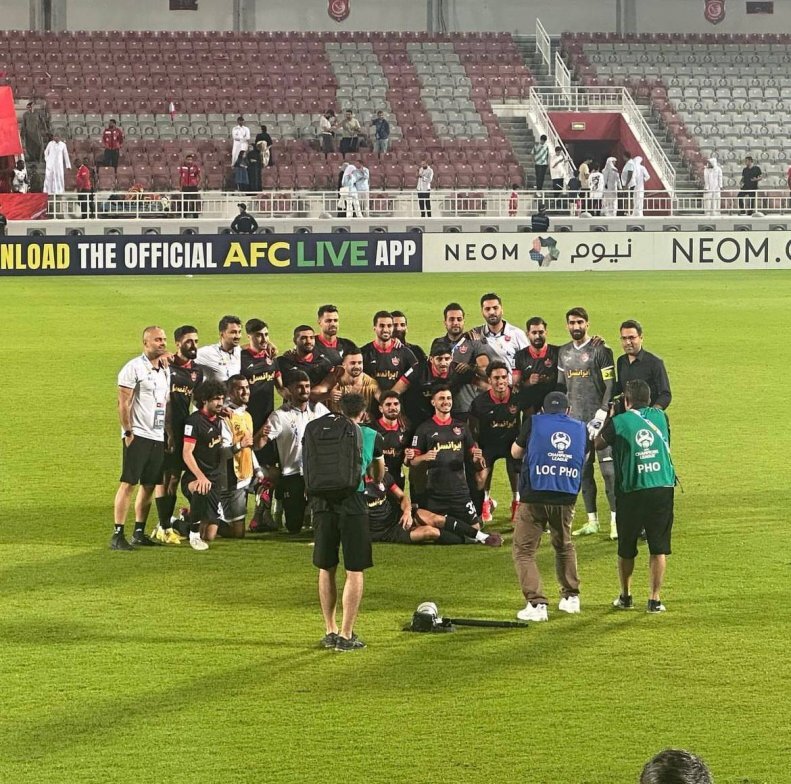 عکس | خوشحالی ویژه شاگردان یحیی در زمین حریف