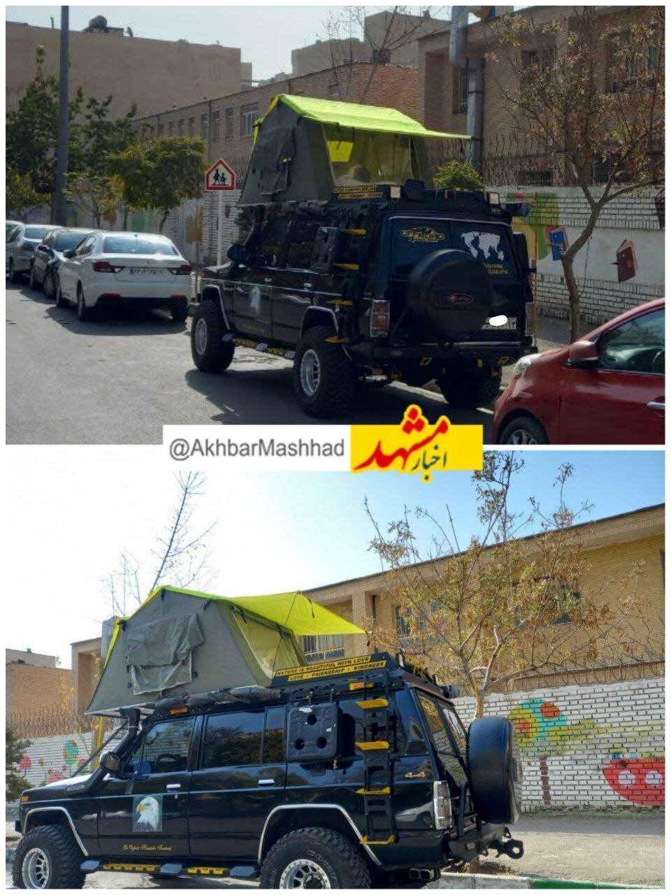 شهروند مشهدی از ترس زلزله خیابان‌خواب شد + عکس