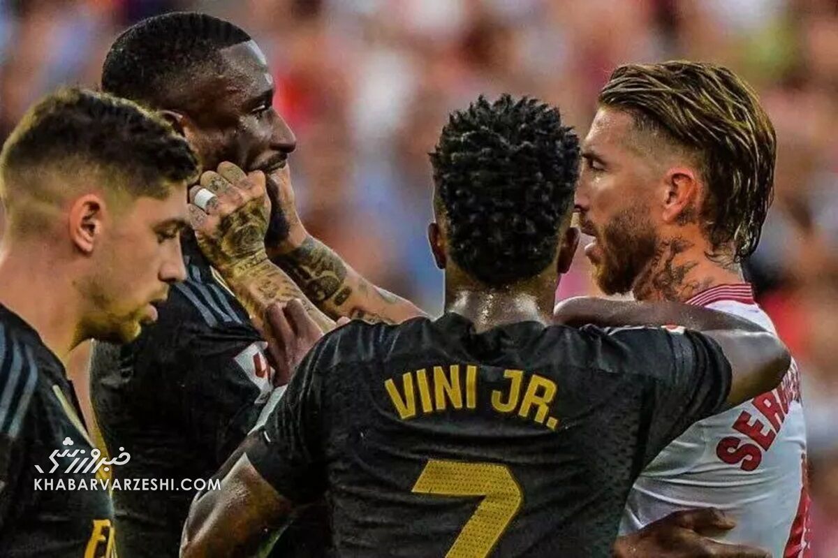 عکس | لپی که راموس از مدافع رئال کشید عکس | لپی که راموس از مدافع رئال کشید