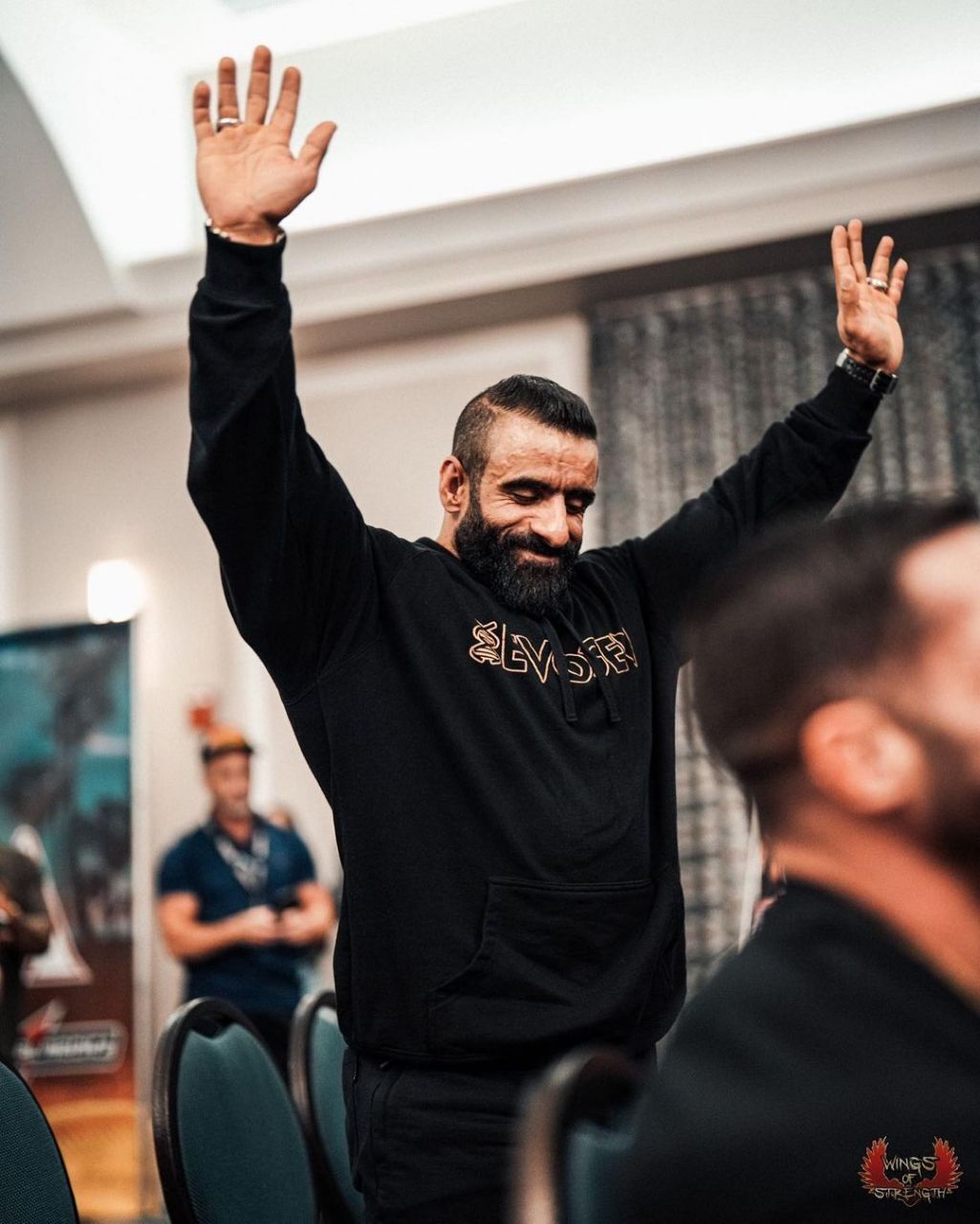 عکس | حضور هادی چوپان در کنفرانس مطبوعاتی مستر المپیا امسال