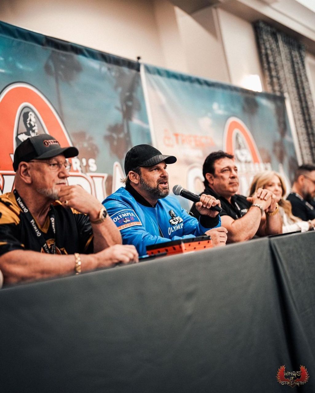 عکس | حضور هادی چوپان در کنفرانس مطبوعاتی مستر المپیا امسال