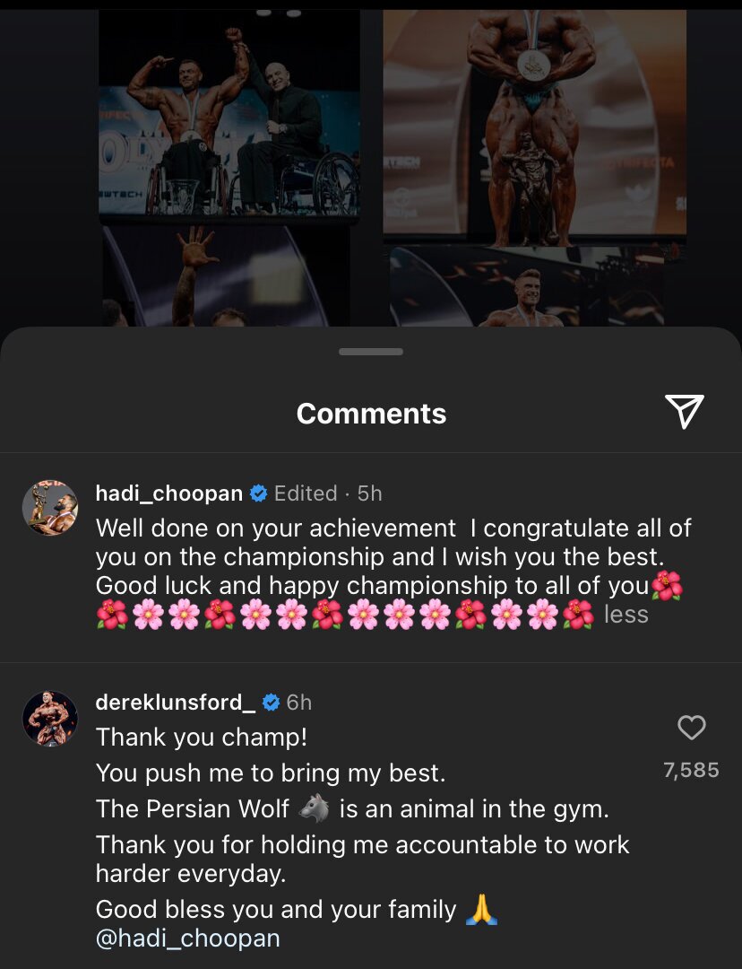 عکس | کامنت جنجالی قهرمان مستر المپیا برای گرگ ایرانی