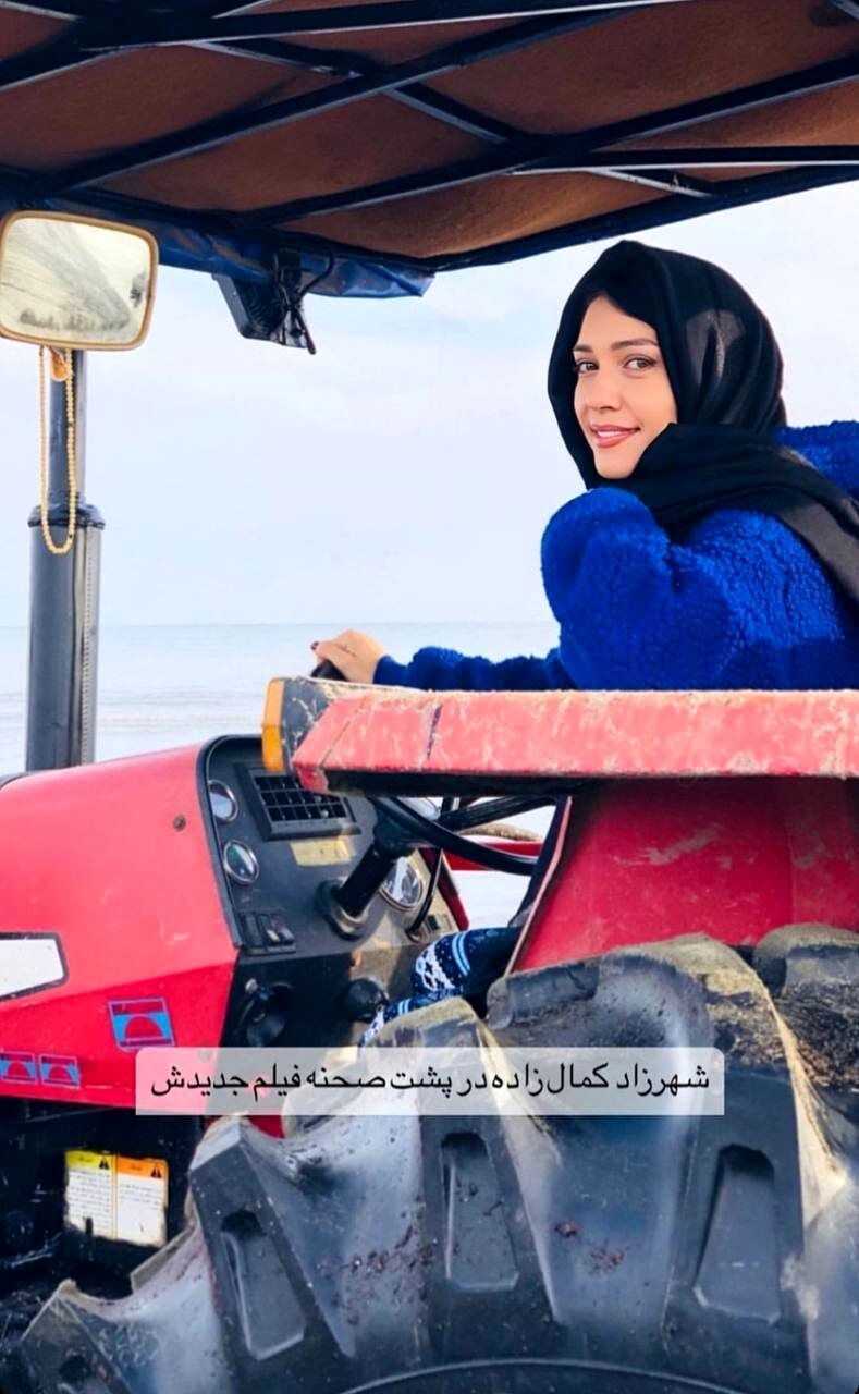 عکس | این بازیگر زن معروف ایرانی راننده کامیون شد