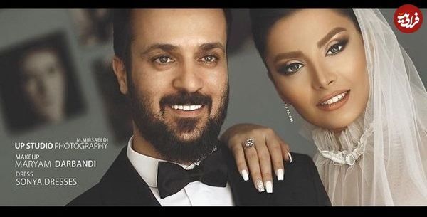 عکس | تصویری دیده نشده از عروسی احمد مهرانفر در کنار همسرش!