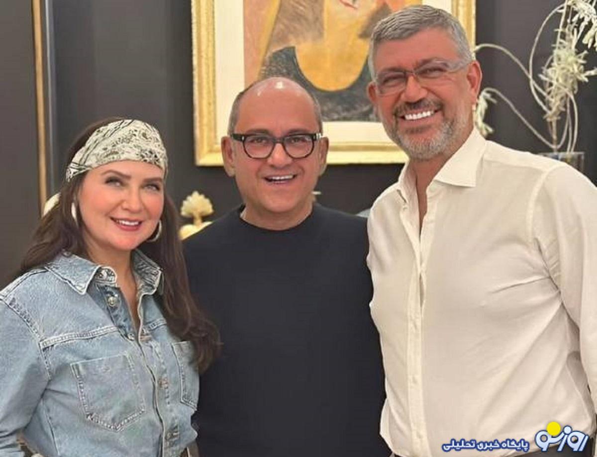 عکس | عکس جنجالی لعیا زنگنه و رامبد جوان در کنار رضا رشیدپور حاشیه‌ساز شد!