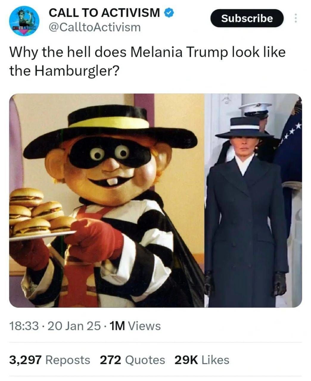 عکس | لباس ملانیا ترامپ او را سوژه شبکه‌های مجازی کرد!