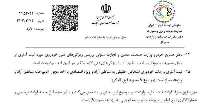 ممنوعیت واردات این خودرو‌ها اعلام شد + سند رسمی