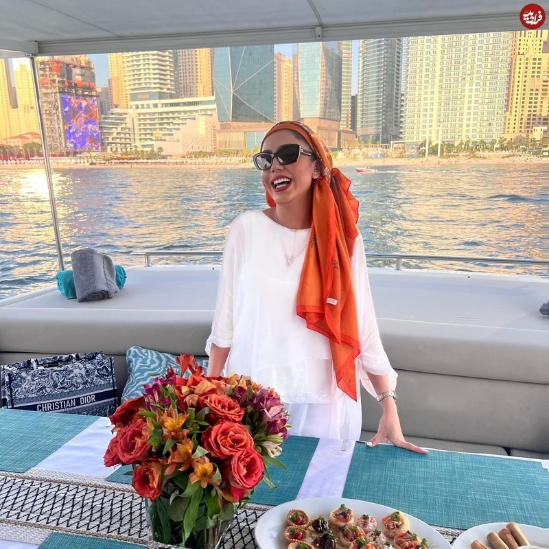 عکس | خانم بازیگر در دبی 35 سالگی‌اش را جشن گرفت!