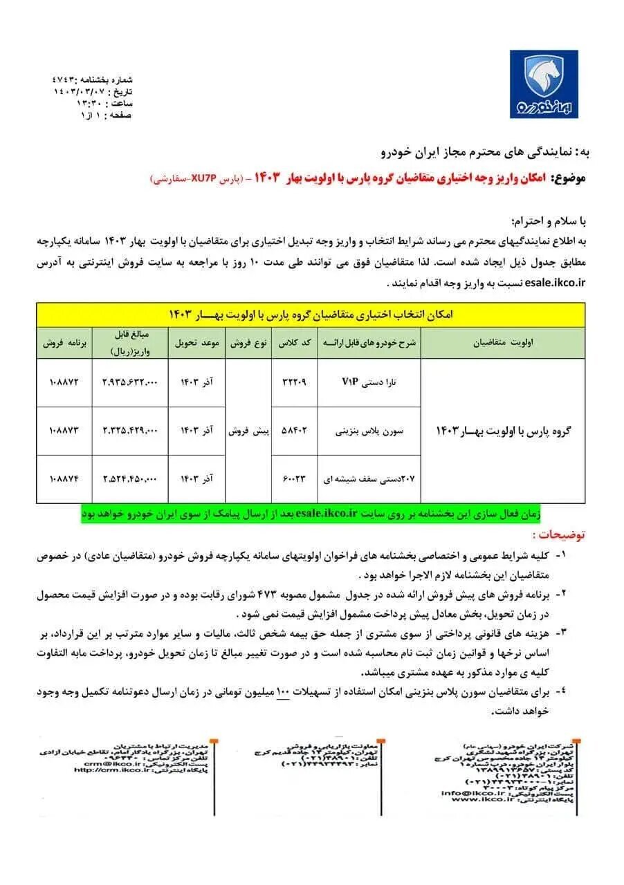 اعلام شرایط فروش فوری سه محصول ایران خودرو ویژه خرداد ۱۴۰۳ + جزییات کامل