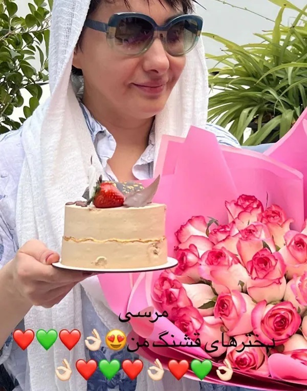 عکس | هانیه توسلی با استایلی متفاوت در جشن تولد ۴۵ سالگی