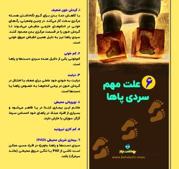 چرا پا‌هایمان حتی در فصل گرما ، سرد می‌شود ؟