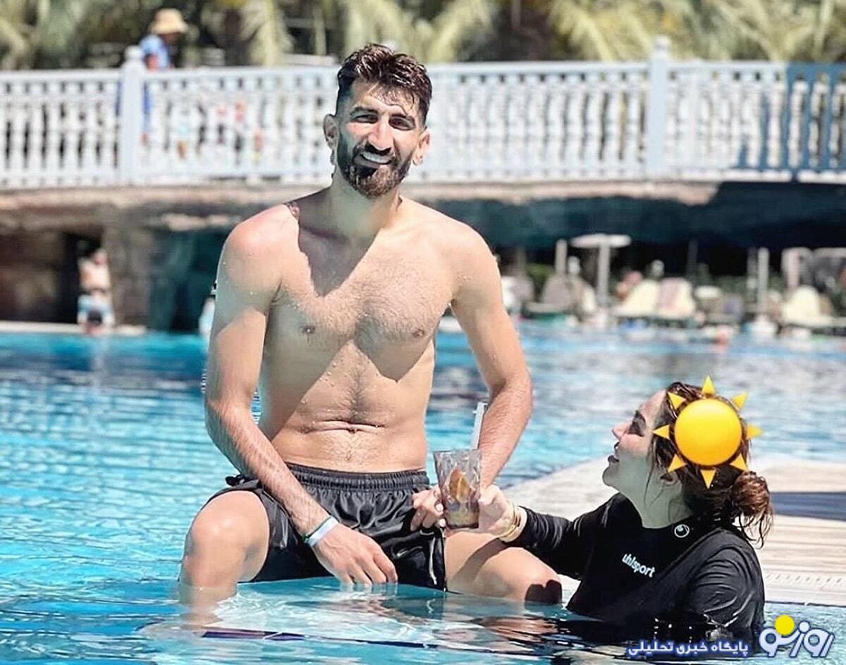 عکس | خوشگذرانی بیرانوند و همسرش در ساحل آنتالیا!