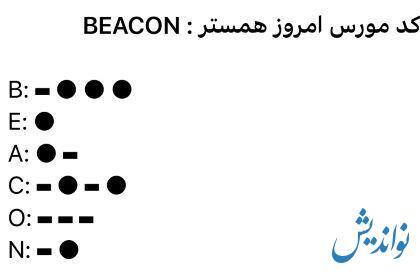 کد مورس همستر کامبت ۳۰ تیر ۱۴۰۳ | یک میلیون سکه با این کد مورس!