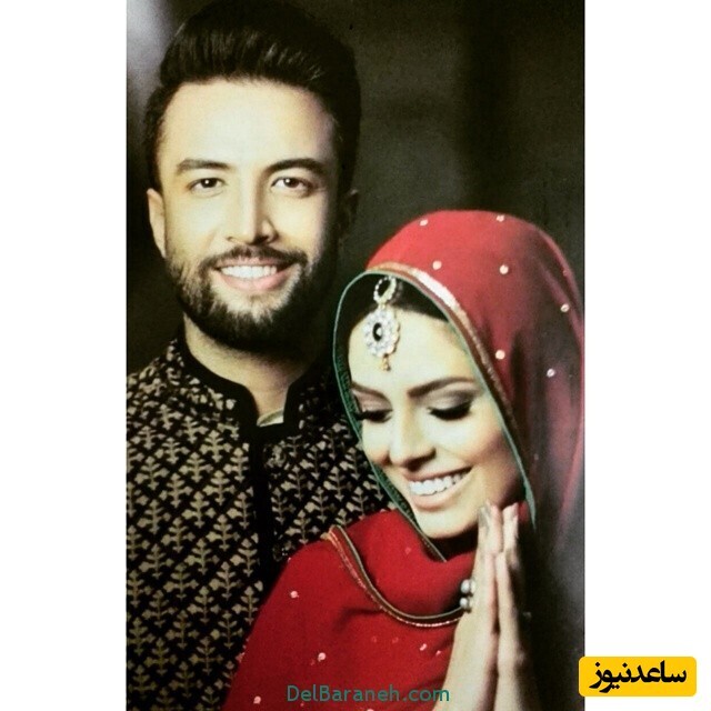 عکس استایل هندی و عاشقانه بنیامین بهادری و همسرش را ببینید!