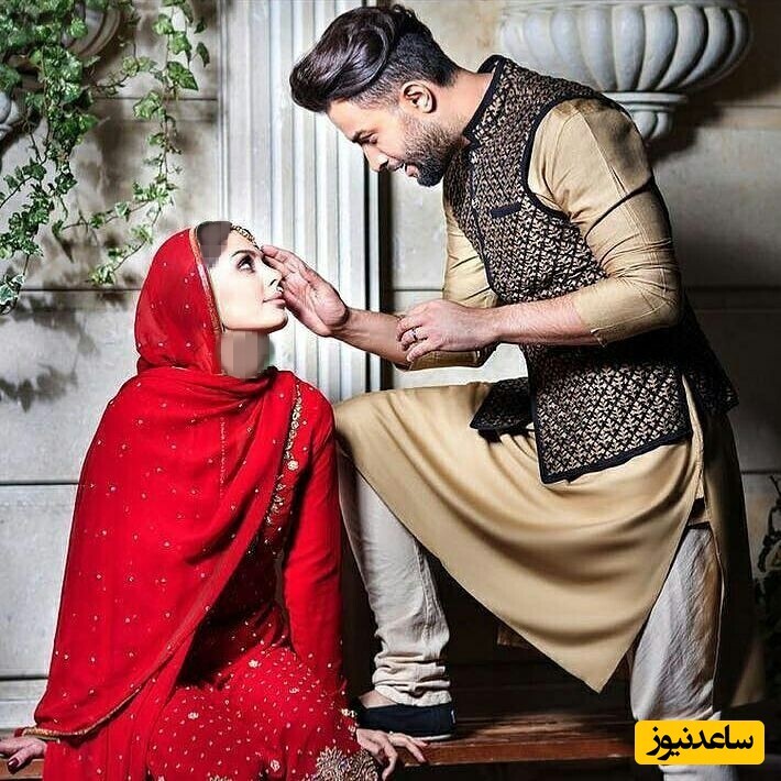 عکس استایل هندی و عاشقانه بنیامین بهادری و همسرش را ببینید!