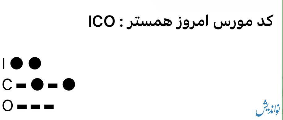 کد مورس همستر کامبت ۱۰ مرداد ۱۴۰۳