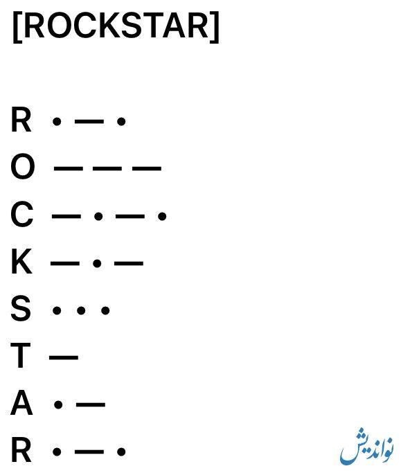 کد مورس همستر کامبت شنبه ۱۰ شهریور ۱۴۰۳