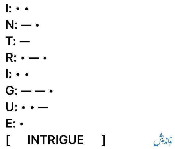 کد مورس همستر کامبت یکشنبه ۲۵ شهریور ۱۴۰۳