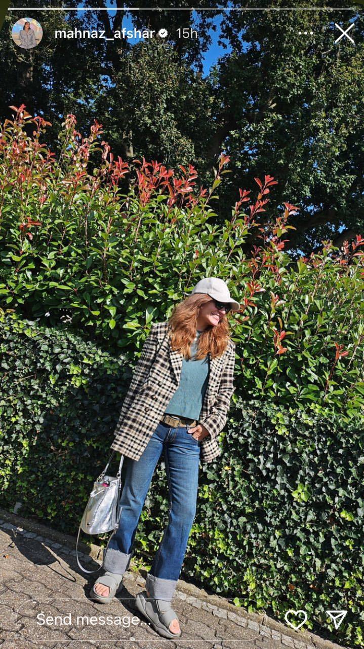 عکس | تیپ جدید مهناز افشار در طبیعت و یک روز آفتابی!