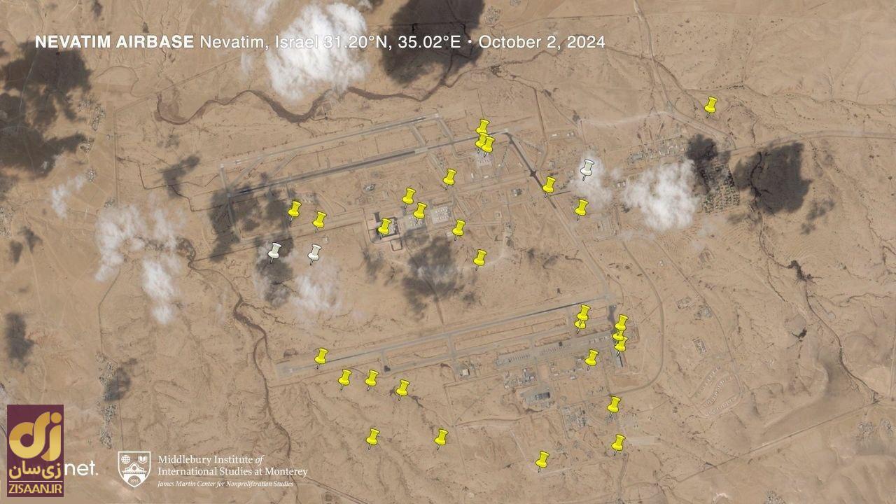 عکس | اعلام دقیق تعداد موشک‌های ایرانی که به پایگاه نواتیم اسرائیل برخورد کردند!