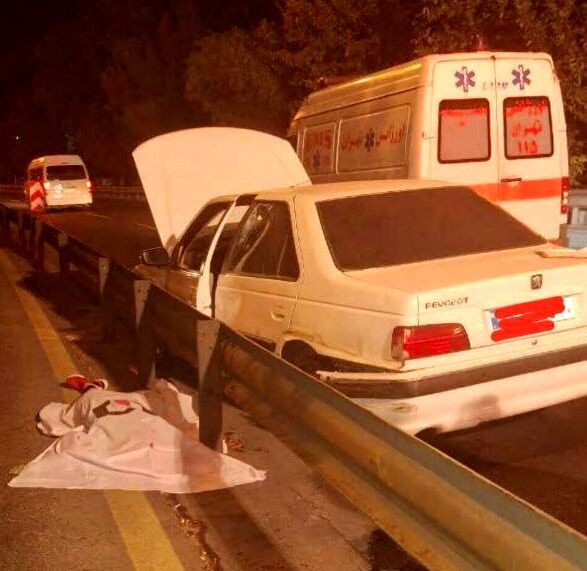 تصادف مرگبار در بزرگراه چمران | زن ۳۰ ساله جان باخت + عکس