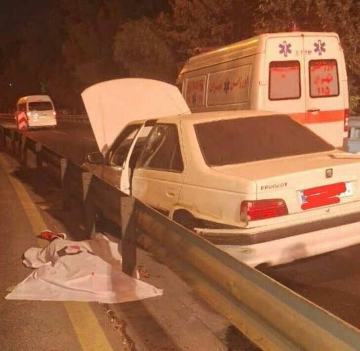 عکس | تصادف تلخ و مرگبار زن جوان در بزرگراه چمران!