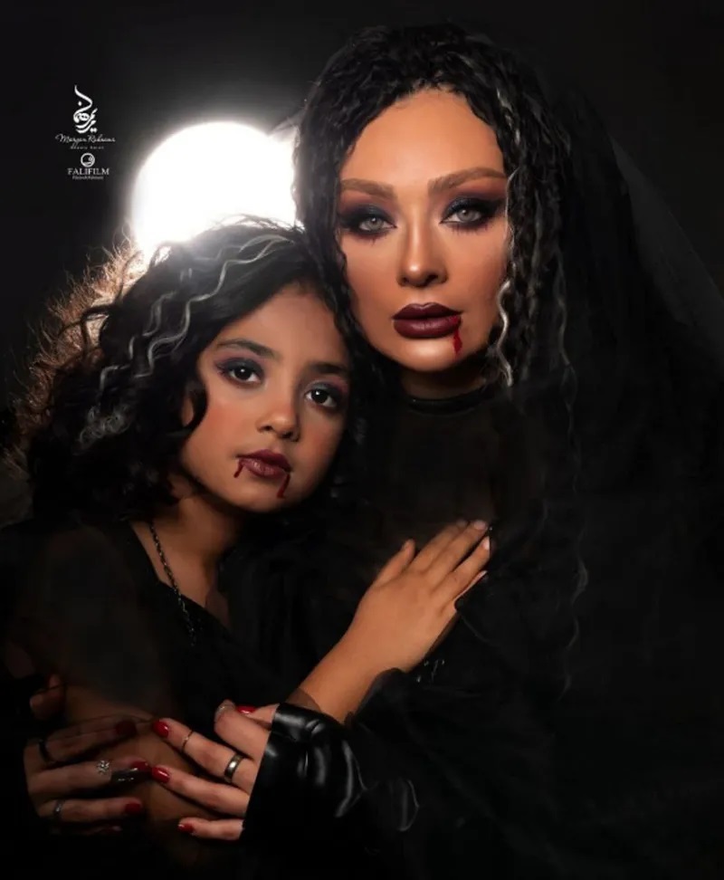 عکس | گریم هالووینی یکتا ناصر و دخترش خیره کننده است!