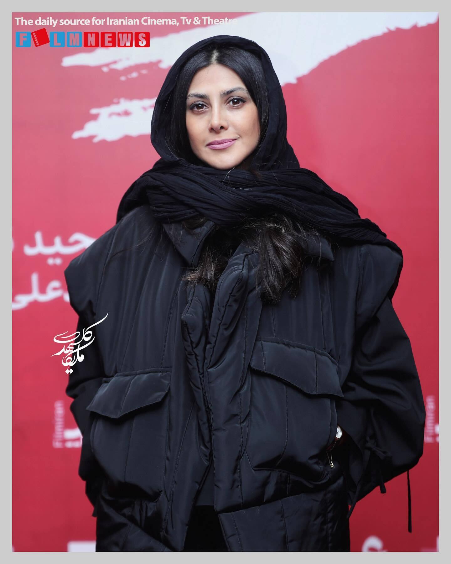 عکس | استایل مشکی و جذاب آزاده صمدی چشم‌ها را خیره کرد!