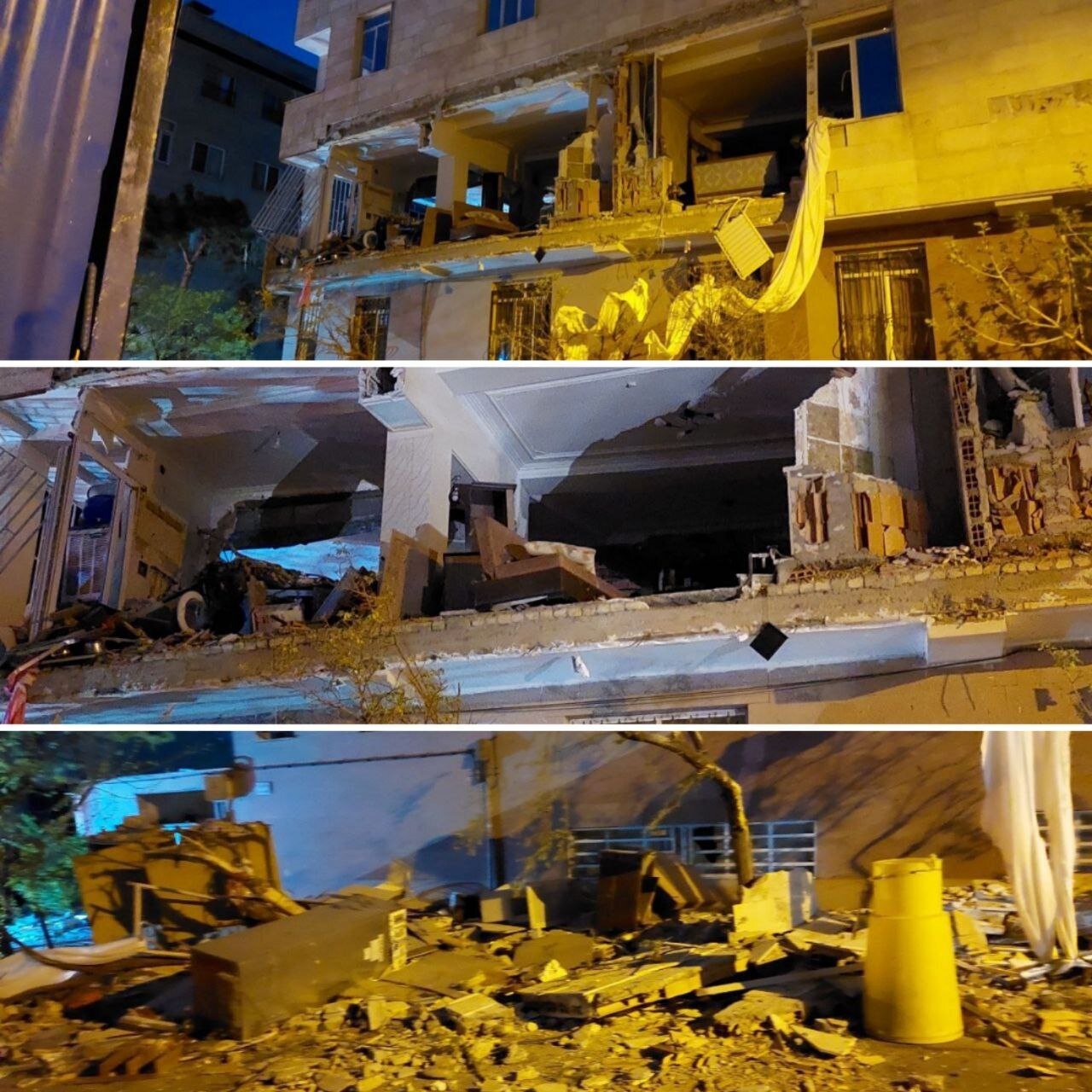 عکس | ساختمان مسکونی در منطقه دروس تهران منفجر شد