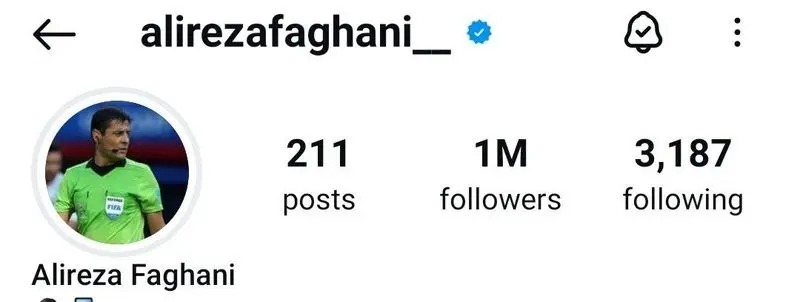 رکوردشکنی علیرضا فغانی در اینستاگرام + عکس