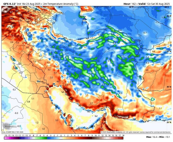 پیش‌بینی هواشناسی طی ۵ روز آینده | تداوم گرمای بی سابقه در کشور + نقشه