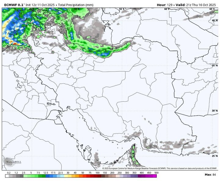 پیش‌بینی هواشناسی | بارش باران و طوفان گرد و خاک در ۷ استان کشور + نقشه