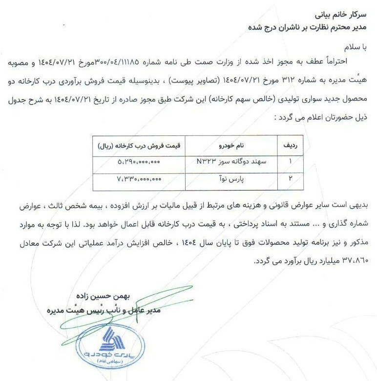 اعلام قیمت جدید ال-۹۰ ایرانی