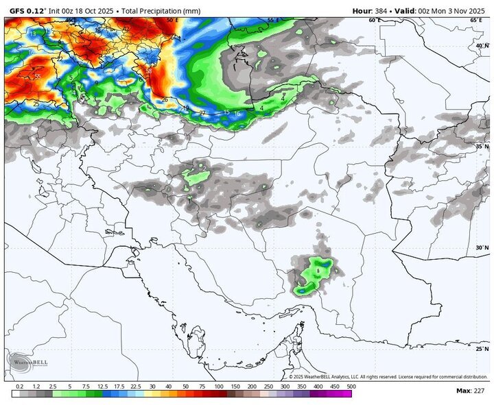پیش‌بینی هواشناسی | نفوذ سامانه بارشی جدید به شمال کشور + نقشه