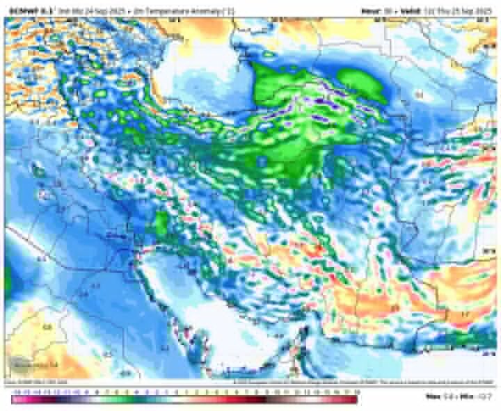 هشدار هواشناسی | آغاز بارش‌های پاییزی طی چند روز آینده + نقشه